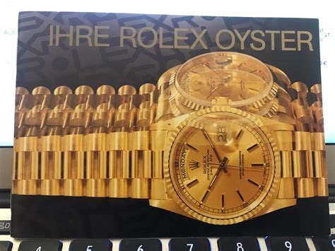 Rolex Ihre Rolex Oyster Booklet 